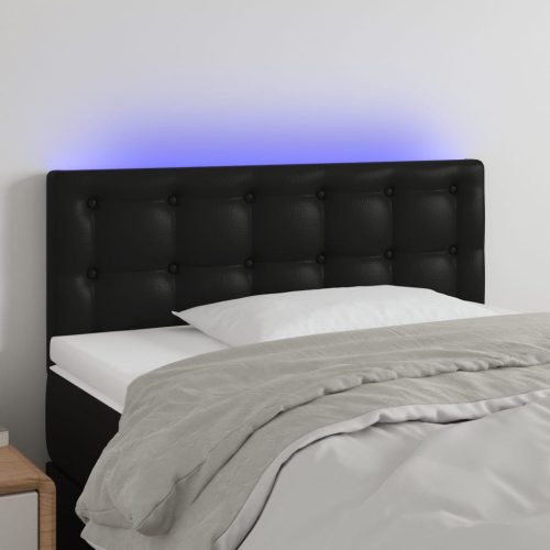 LED uzglavlje crno 80 x 5 x 78/88 cm od umjetne kože