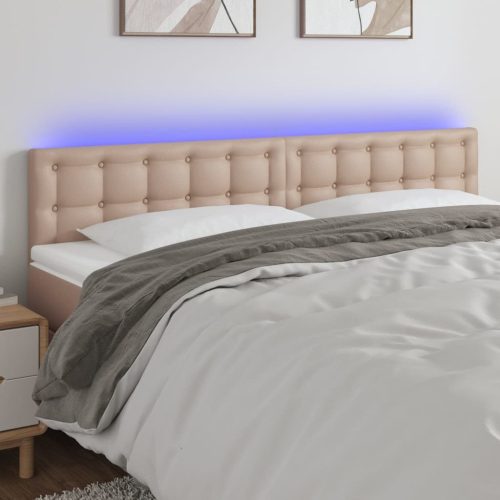 LED uzglavlje boja cappuccina 180 x 5 x 78/88cm od umjetne kože