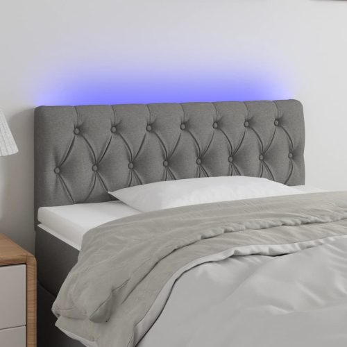 LED uzglavlje tamnosivo 100 x 7 x 78/88 cm od tkanine