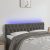 LED uzglavlje tamnosivo 144x7x78/88 cm baršunasto