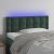 LED uzglavlje tamnozeleno 80 x 5 x 78/88 cm baršunasto