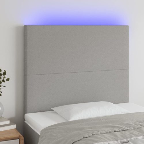 LED uzglavlje svjetlosivo 90x5x118/128 cm od tkanine