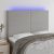 LED uzglavlje svjetlosivo 144x5x118/128 cm od tkanine
