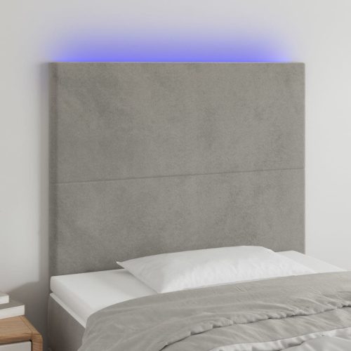 LED uzglavlje svjetlosivo 80x5x118/128 cm baršunasto