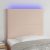LED uzglavlje boja cappuccina 100x5x118/128 cm od umjetna koža