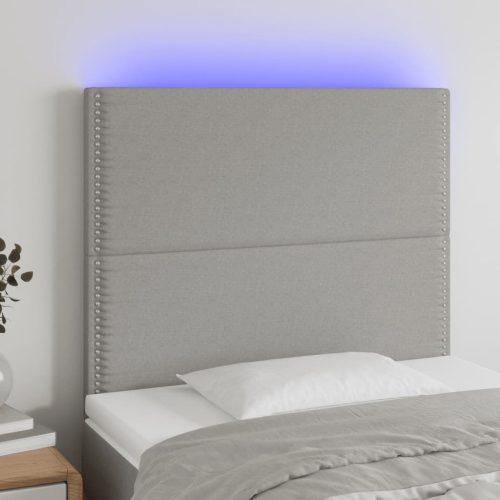 LED uzglavlje svjetlosivo 90x5x118/128 cm od tkanine