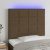 LED uzglavlje tamnosmeđe 80x5x118/128 cm od tkanine