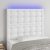 LED uzglavlje bijelo 100x5x118/128 cm od umjetne kože