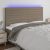 LED uzglavlje smeđesivo 180x5x118/128 cm od tkanine