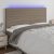 LED uzglavlje smeđesivo 200x5x118/128 cm od tkanine