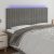 LED uzglavlje svjetlosivo 180x5x118/128 cm baršunasto
