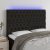 LED uzglavlje crno 144x7x118/128 cm od tkanine