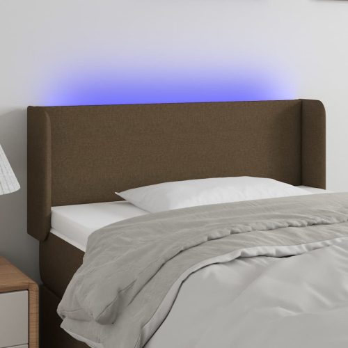 LED uzglavlje tamnosmeđe 83x16x78/88 cm od tkanine