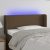 LED Uzglavlje tamnosmeđe 103x16x78/88 cm od tkanine