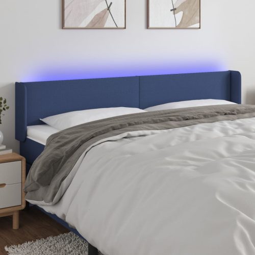 LED uzglavlje plavo 203x16x78/88 cm od tkanine
