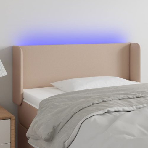 LED uzglavlje boja cappuccina 83x16x78/88 cm od umjetne kože