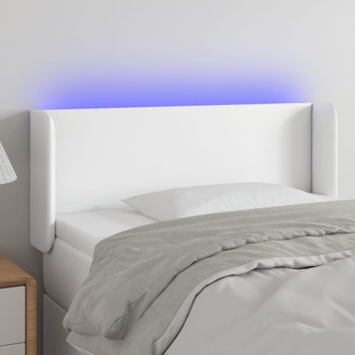 LED uzglavlje bijelo 93x16x78/88 cm od umjetne kože