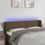 LED uzglavlje tamnosmeđe 147x16x78/88 cm od tkanine