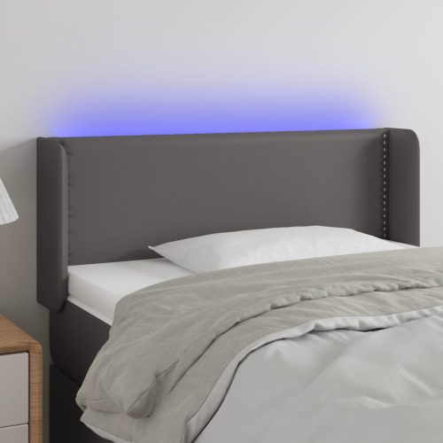 LED uzglavlje sivo 83x16x78/88 cm od umjetne kože