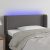 LED uzglavlje sivo 83x16x78/88 cm od umjetne kože