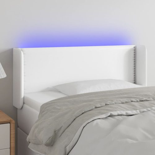 LED uzglavlje bijelo 93x16x78/88 cm od umjetne kože