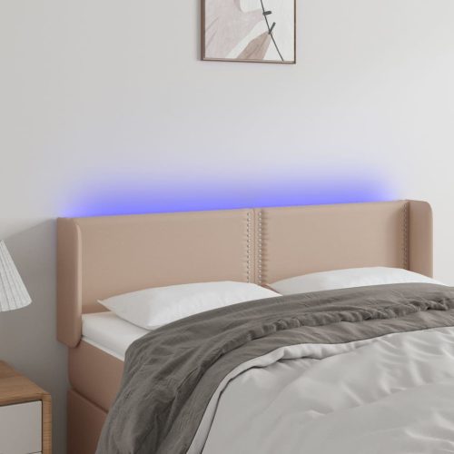 LED uzglavlje boja cappuccina 147x16x78/88 cm od umjetne kože