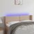 LED uzglavlje boja cappuccina 147x16x78/88 cm od umjetne kože