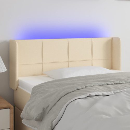 LED uzglavlje krem 83x16x78/88 cm od tkanine