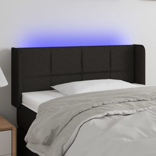 LED uzglavlje crno 93x16x78/88 cm od tkanine