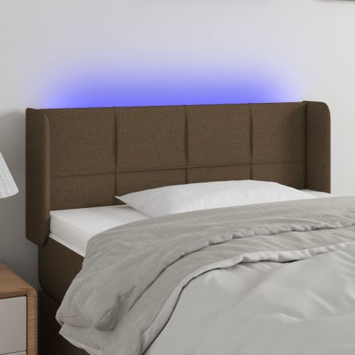 LED uzglavlje tamnosmeđe 93x16x78/88 cm od tkanine