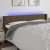 LED uzglavlje tamnosmeđe 203x16x78/88 cm od tkanine