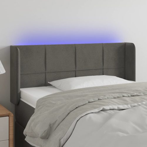 LED uzglavlje tamnosivo 83x16x78/88 cm baršunasto