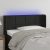 LED uzglavlje crno 103x16x78/88 cm baršunasto