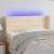 LED uzglavlje krem 83x16x78/88 cm od tkanine