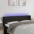LED uzglavlje crno 147x16x78/88 cm od tkanine