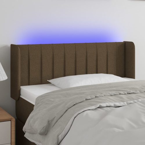 LED uzglavlje tamnosmeđe 93x16x78/88 cm od tkanine
