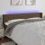 LED uzglavlje tamnosmeđe 203x16x78/88 cm od tkanine