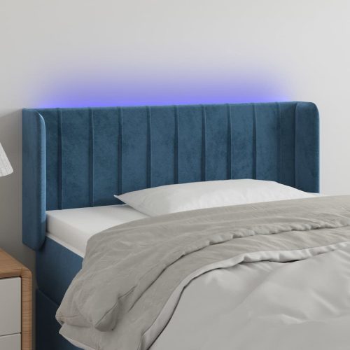 LED uzglavlje tamnoplavo 83x16x78/88 cm baršunasto