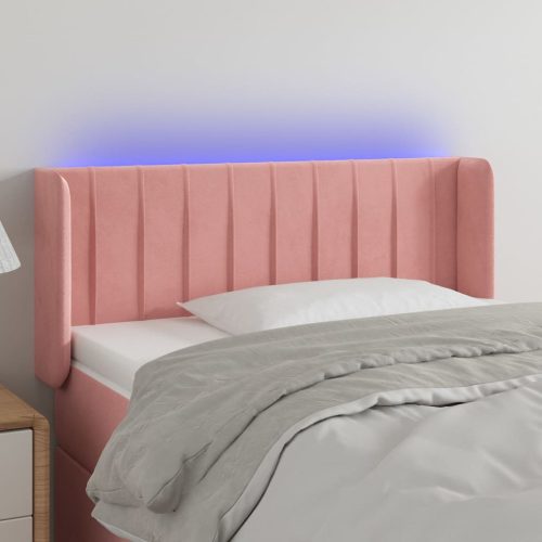 LED uzglavlje ružičasto 83x16x78/88 cm baršunasto