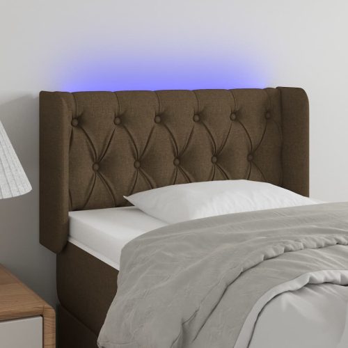 LED uzglavlje tamnosmeđe 83x16x78/88 cm od tkanine