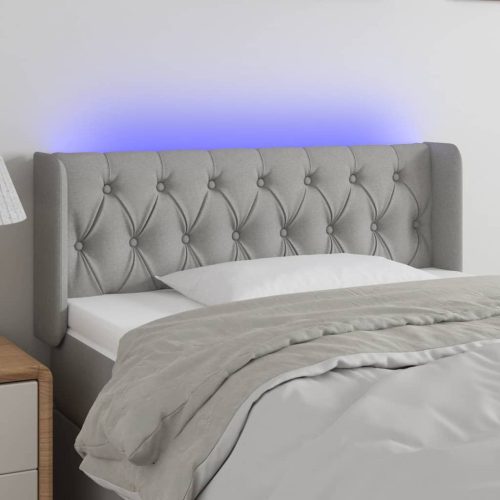 LED uzglavlje svjetlosivo 93x16x78/88 cm od tkanine