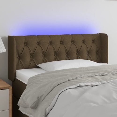 LED Uzglavlje tamnosmeđe 103x16x78/88 cm od tkanine