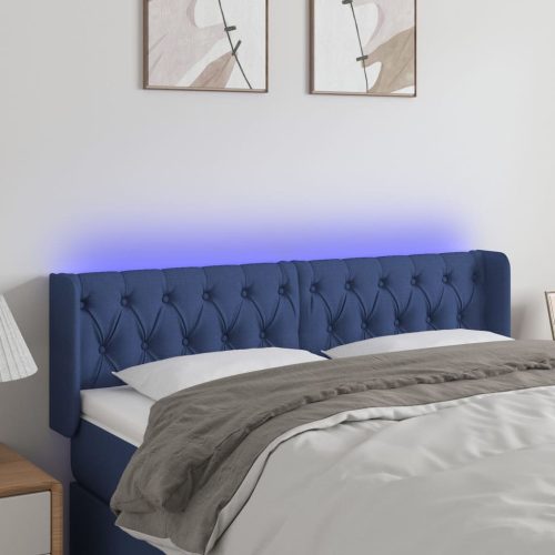 LED uzglavlje plavo 163x16x78/88 cm od tkanine