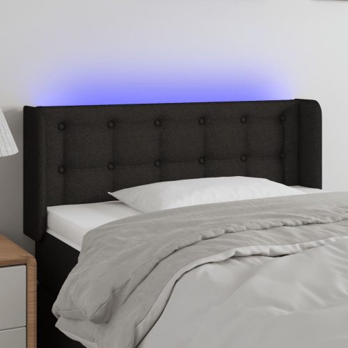 LED uzglavlje crno 93x16x78/88 cm od tkanine
