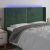 LED uzglavlje tamnozeleno 183 x 16 x 118/128 cm baršunasto