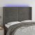 LED uzglavlje tamnosivo 147x16x118/128 cm baršunasto