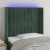 LED uzglavlje tamnozeleno 93x16x118/128 cm baršunasto