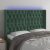 LED uzglavlje tamnozeleno 163x16x118/128 cm baršunasto