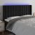 LED uzglavlje crno 203 x 16 x 118/128 cm baršunasto