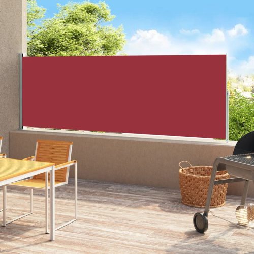 Uvlačiva bočna tenda za terasu 180 x 500 cm crvena